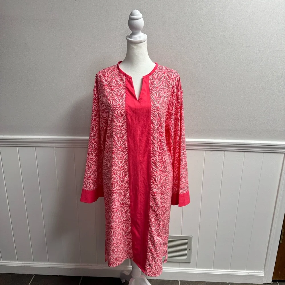 Coolibar UPF 50+ Women's Calvada Cover-Up Dress Sun Protective Pink Small S - Picture 11 of 11